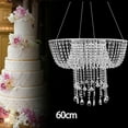 thumbnail image 4 of Miumaeov 23" Acrylic Cake Stand Chandelier Hanging Wedding Cake Rack Suspended Cake Stand for Decor, 4 of 14