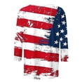 thumbnail image 4 of Lorytime Summer Shirts for Women Fourth of July Outfits Stars and Stripes Clothes Lorytime 3/4 Sleeve Holidays Wear, 4 of 5