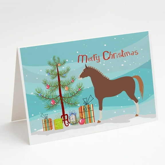 Hannoverian Horse Christmas Greeting Cards and Envelopes Pack of 8