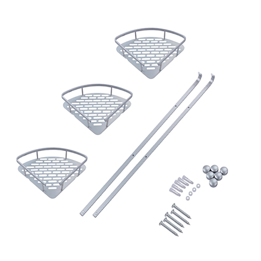 Étagère De Douche Triangulaire Argentée - Inox - 1 Niveau - Sans Marque