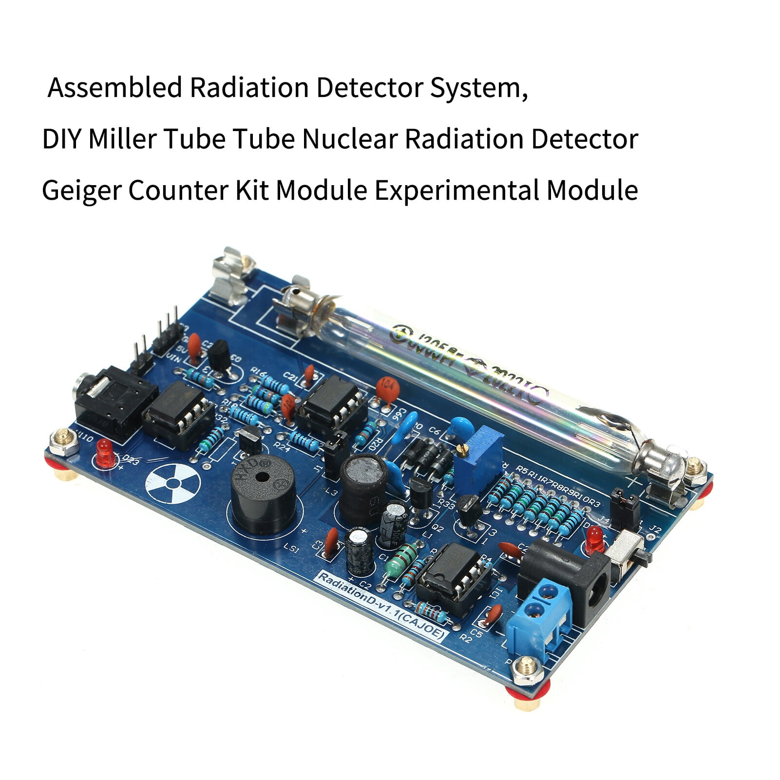 Assembled Radiation Detector System, DIY Miller Tube Nuclear Geiger Counter Kit Module Experimental