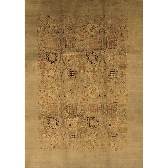Ahgly Company Indoor Rectangle Oriental Brown Industrial Area Rugs, 2' x 5'
