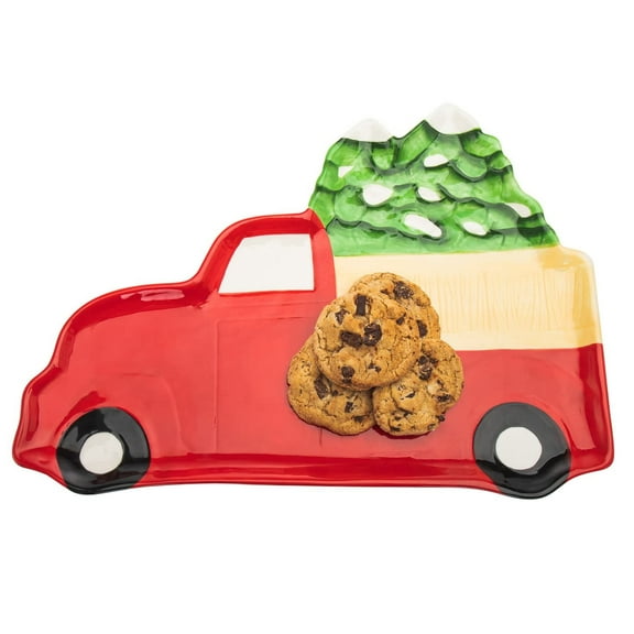 Godinger Holiday Merry Serving Platter Car with Tree
