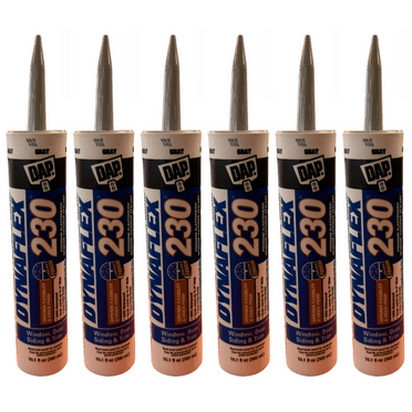 6-Pack DAP 18286 Gray Dynaflex 230 Premium Elastomeric Sealant 10.1 oz