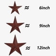 thumbnail image 2 of Arte de pared decorativo de metal con forma de estrella de granero, 6, 9 12 pulgadas, juego de 3, 2 of 6