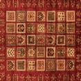 thumbnail image 1 of Ahgly Company Indoor Square Abstract Orange Modern Area Rugs, 8' Square, 1 of 4