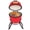 Red, variant on 13 Inch Round Ceramic Charcoal Grill, Black Portable Smokeless BBQ Grill for Outdoor Patio Camping Picnic