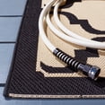 thumbnail image 4 of SAFAVIEH Courtyard Estelle Geometric Indoor/Outdoor Area Rug, 5'3" x 7'7", Beige/Black, 4 of 10