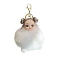 thumbnail image 2 of SPOORYYO Exquisite Cute Furry Doll Keychain Pendant, Soft Backpack Car Key Decoration with Metal Hook, Beautifully Packaged, 2 of 8