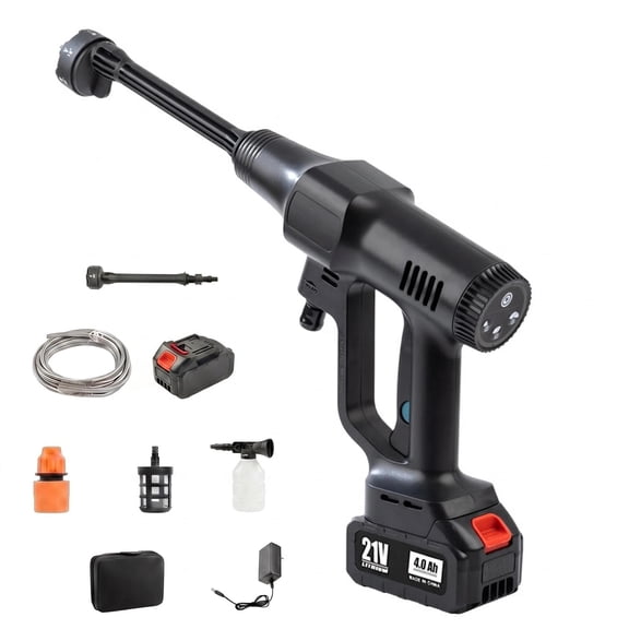 BN-LINK 6-in-1 Nozzle Electric Pressure Washer, Cordless Power Washer with Foam Cannon Attachment & 3 Speed Modes, Pressure Washer for Cars, Fences, Home, Patios