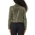 thumbnail image 3 of INSPIRE CHIC Sparkly Cropped Cardigan for Women's Open Front Sequin Bolero Shrug, 3 of 4