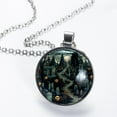 thumbnail image 2 of Halloween Cemetery Glass Circular Pendant Necklace - Stylish Womens Necklaces ?, 2 of 5