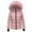 Pink, variant on Mercatoo Girls Long Winter Parka Coats 𝐅aux-F𝐮r Hood Quilted Puffer Jackets 𝗪aterproof Insulated Warm down Outwear with Pockets