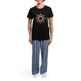 thumbnail image 4 of CafePress - Celtic Star Women's Dark Pajamas - Women's Short Sleeve Print T-Shirt and Pants Dark Cotton Pajama Set, 4 of 7