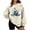 Beige, variant on Crew Neck Sweatshirts Wome Christmas Santa Claus Print Plush Shirt Long Sleeve Pullover Loose Tops
