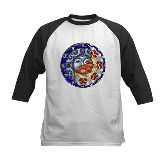 CafePress - Harvest Moons Sun And Moon Yin Yang Baseball Jerse - Kids Cotton Baseball Jersey, 3/4 Sleeve Shirt