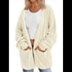 thumbnail image 2 of Cárdigan Extragrande de Punto Suave para Mujer con Bolsillos Albaricoque XXL, 2 of 6