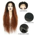 thumbnail image 5 of Unique Bargains Lace Front Wigs for Women 32" Black Gradient Brown Long Water Wave with Wig Cap, 5 of 7