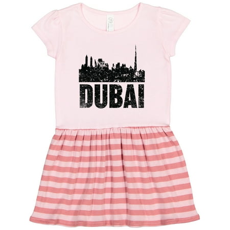 

Inktastic Dubai City Skyline with Grunge Gift Toddler Girl Dress