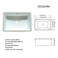 thumbnail image 4 of 43"x22" Bathroom Vanity Top In Sintered Stone With Ceramic Sink And Overflow Hole High 43x22 Artistic Design, 4 of 6