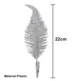 thumbnail image 3 of 6Pcs Christmas Tree Decoration Clip On Fake Feather Glittery Baubles Ornament, 3 of 4