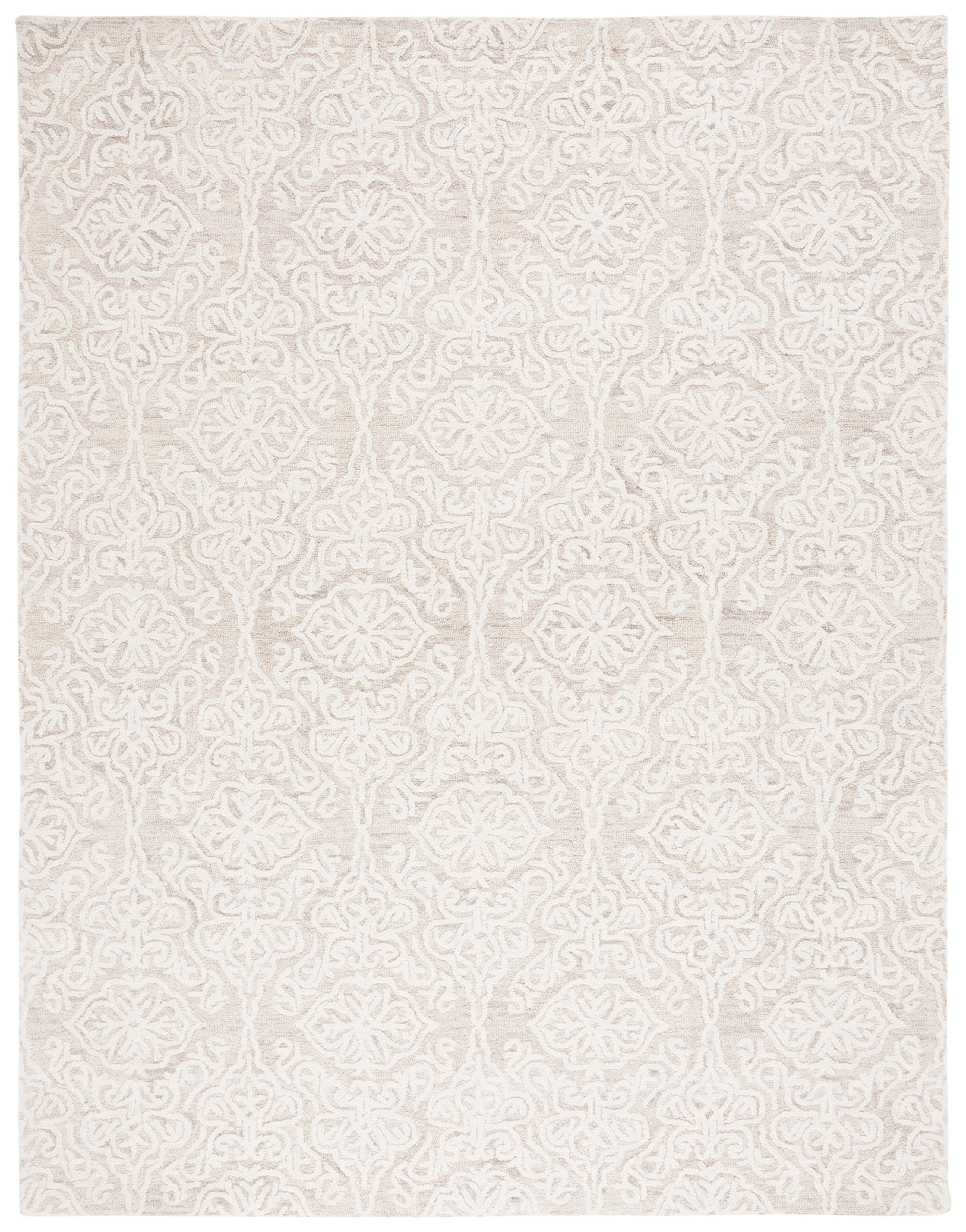 SAFAVIEH Blossom Asher Geometric Wool Area Rug, Beige/Ivory, 11' x 15'