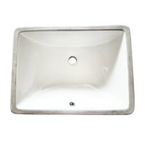 Kingston Brass LB20157 Grotto 20" Ceramic Rectangular Undermount Bathroom Sink, White