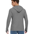 thumbnail image 5 of Fishing Shirts for Men UPF 50+ Sun Protection Long Sleeve Shirts Uv Spf Performance Fishing Swimming Lightweight Hoodie with Hood Quick Dry T-Shirts Rash Guards@100, 5 of 5