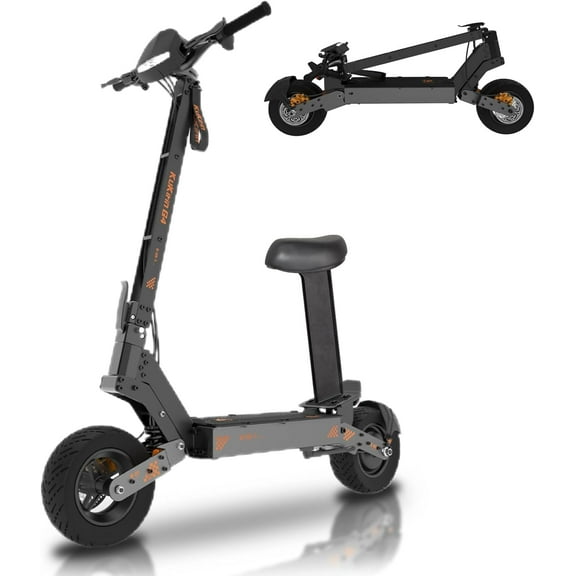 KUKIRIN G4 Adult Electric Scooter with Seat, 2000W Peak Motor, Up to 43 Miles Range and 43Mph Top Speed, 11" Off-Road Tubeless Tires, Dual Brakes Folding Commute Scooter