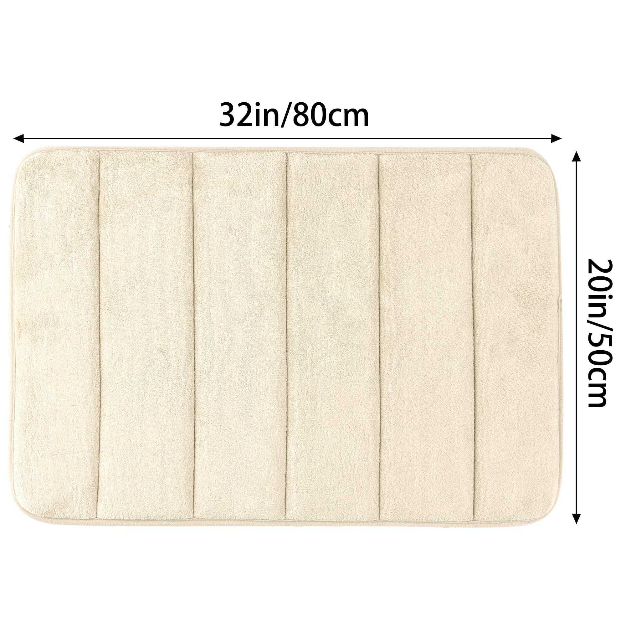 Unique Bargains 2 Pcs Non Slip Soft Bathroom Mat Grey/Khaki 20" x 32"