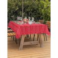 thumbnail image 2 of Outdoor Tablecloth with Umbrella Hole & Zipper, Red Rectangle Tablecloth 60x102 Inch, Modern Geometric Abstract Art Aesthetics Patio Table Cover Waterproof Table Cloth for Picnic/Party, 2 of 7
