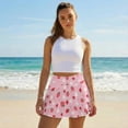 thumbnail image 5 of Uorisango Cute Strawberry Tennis Skirts for Women Relaxed Golf Athletic Activewear Skorts with Shorts Pockets High Waisted Mini Skirts for Workout Pickleball, 5 of 7