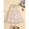 thumbnail image 2 of Biezeib Girls Summer Sweet Cami Dress Sleeveless Floral Embroidery A-line Mesh Princess Dress, 2 of 6