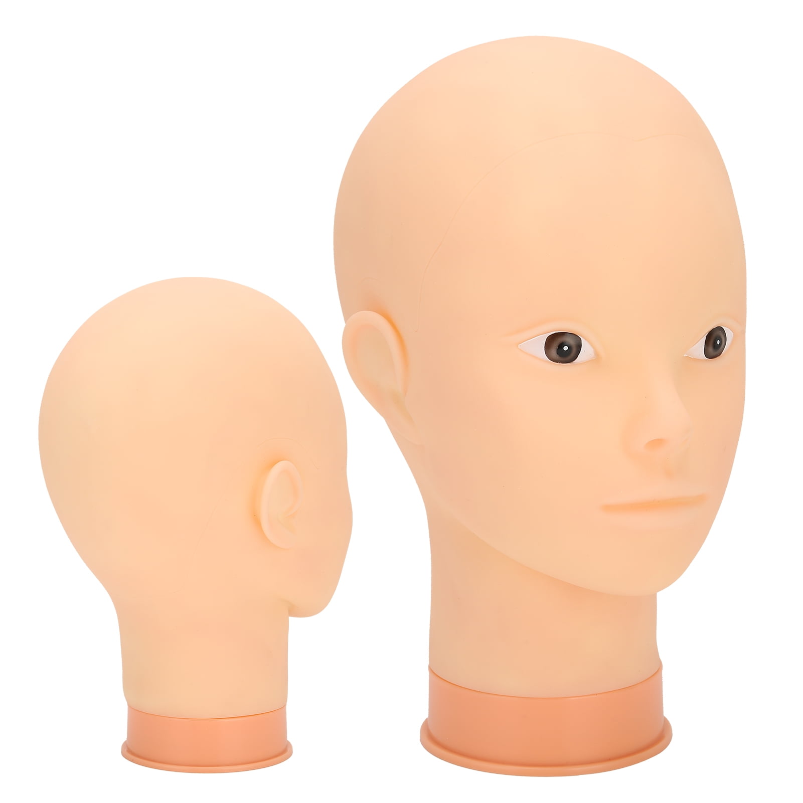 FAGINEY Makeup Training Head, Mannequin Head PVC Bald Manikin Head