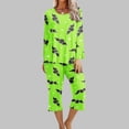 thumbnail image 1 of Ensembles pour Femmes Vêtements Pyjama d'Halloween pour Femmes à Imprimé Col Rond Manches Longues Deux Pièces Confortable Ensemble de Pyjama de Maison Ensemble de Sport Femmes Ensemble 2 Pcs Ensembles en Liquidation, 1 of 5