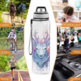 thumbnail image 7 of Deer 32oz Water Bottles with Straw Tritan Leakproof Sports Bottle BPA Free Clear for Fitness Gym Swimming Cycling, 7 of 7