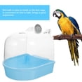thumbnail image 4 of OULII Birds Bathing Box Plastic Sky-blue Hanging Bathing Accessories 1Pack, 4 of 8