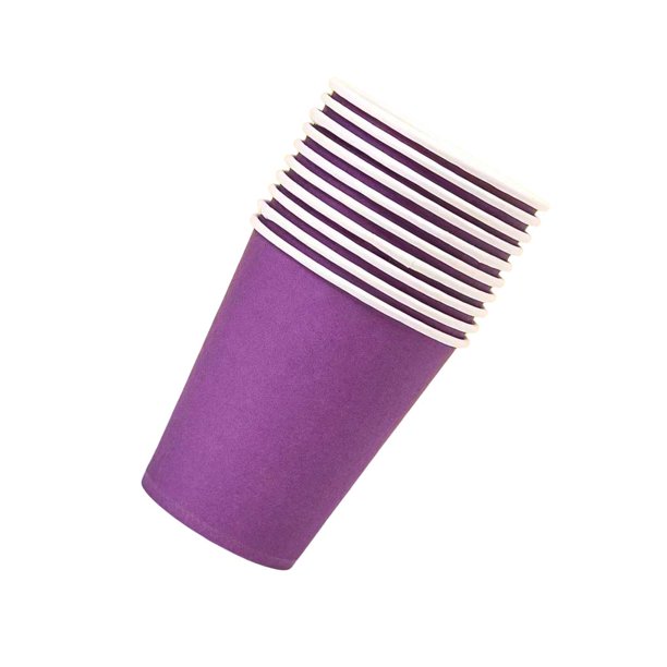 Cateissary 10 Uds. De vasos de papel de colores, vasos desechables, juguetes de papel, zona de arte ambiental, manualidades, educación temprana, pintura, Mostrada Violeta Cateissary HA071325-12