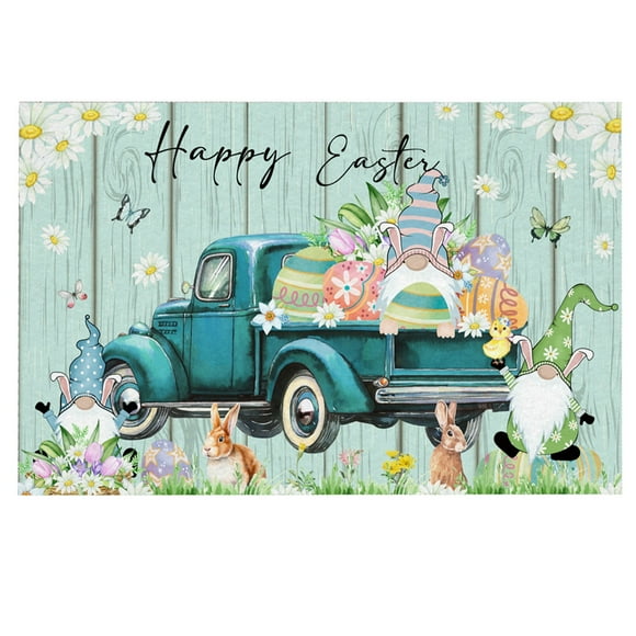 Binwennn Sized Comforter Blanket Size Knit Blanket New Hot Easter Floor Mats Home Entry Mats Holiday Decorative Door Mats Carpet 4