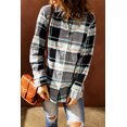 thumbnail image 2 of ABPHQTO Camisa abotonada de manga larga con estampado a cuadros para mujer, 2 of 5