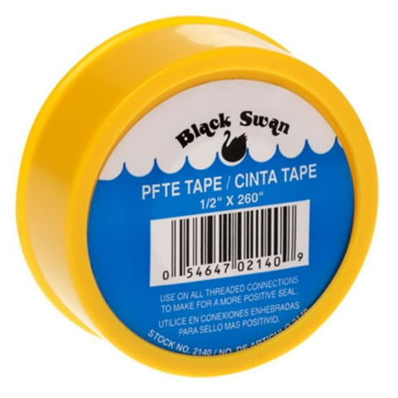 Black Swan BSW2140 0.5 x 260 in. Gas Line PTFE Tape, Yellow