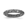 thumbnail image 2 of Sterling Silver Black-Plated Carved Ring, 2 of 8