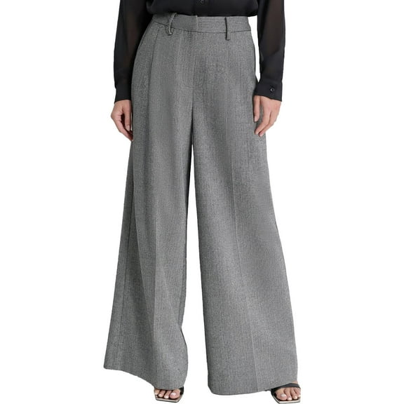 DKNY Womens Pocket  Wide Leg Pants