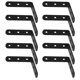 thumbnail image 4 of Guardaces del ángulo de 10 piezas soportes del estante Guardaces de hierro soportes de servicio pesado L soportados para estantes, 4 of 4