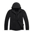 thumbnail image 2 of LYSMORA Men's Full Zip Hooded Fleece Jacket, Multi Zipper Pocket Adjustable Cuff Outdoor Lightweight Warm Outerwear, 2 of 7