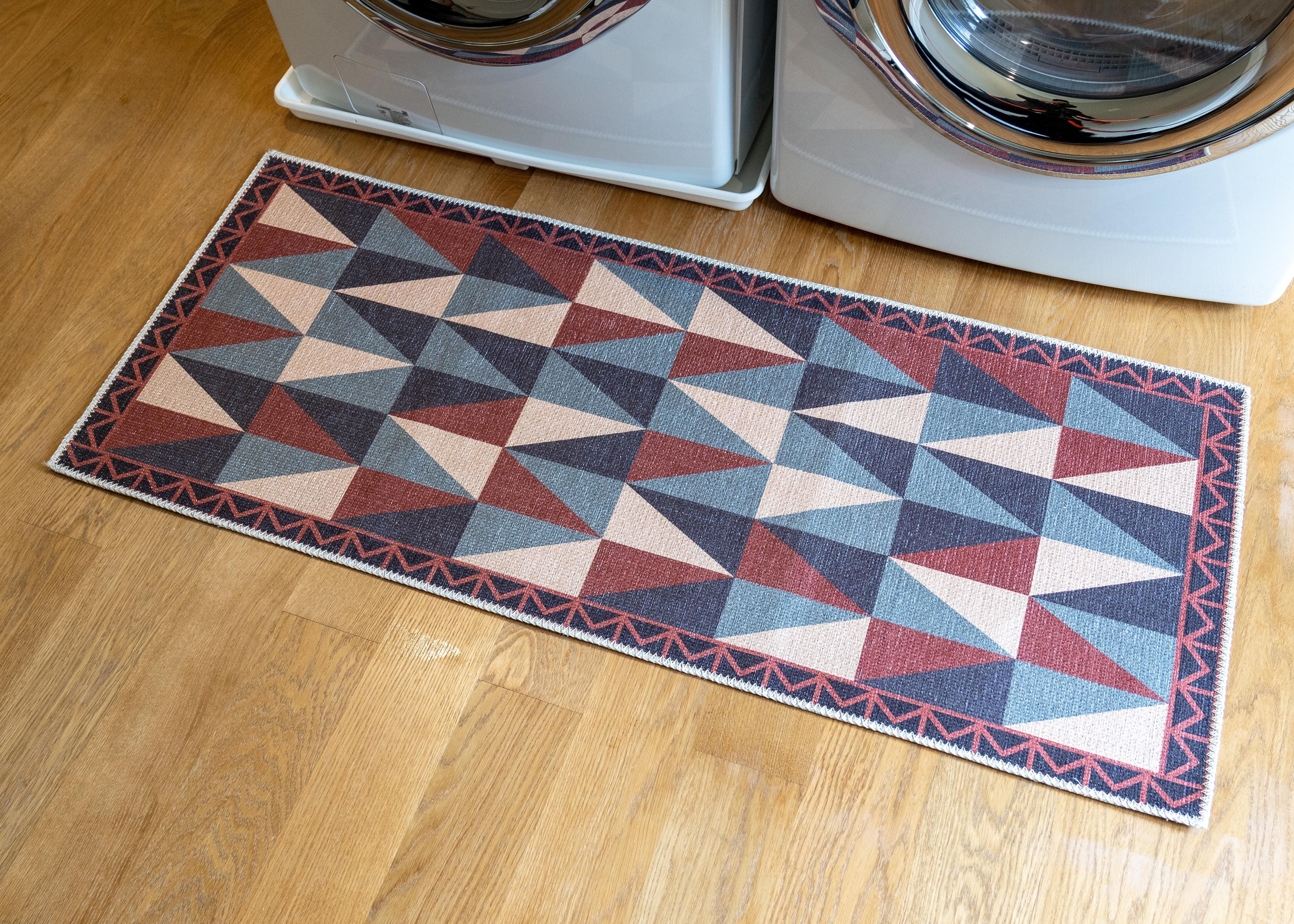 Soft Woven GripBack Woven Printed Rug, Laundry Room Mat Runner