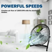 Simple Deluxe 12 High Velocity Floor Fan, 3-Speed Heavy Duty Metal Fan for Home, Commercial, Greenhouse, Indoor/Outdoor Use, Black
