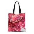 thumbnail image 1 of POGLIP Sac Fourre-Tout en Toile Abstrait Coloré Rose Rouge Violet Marbre sur Artistique Beau Réutilisable Épaule Courses Sac à Main, 1 of 1
