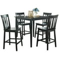 Mainstays 5 Piece Mission Style Counter Height Dining Set, Black Color