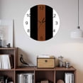 thumbnail image 2 of Wall Clock Brown Black White Clocks PVC Silent Non-Ticking Battery Operated Decorative Boho Style Round Clock for Home Living Room Kitchen Bedroom Office School Wall Decor 10 Inch, 2 of 9